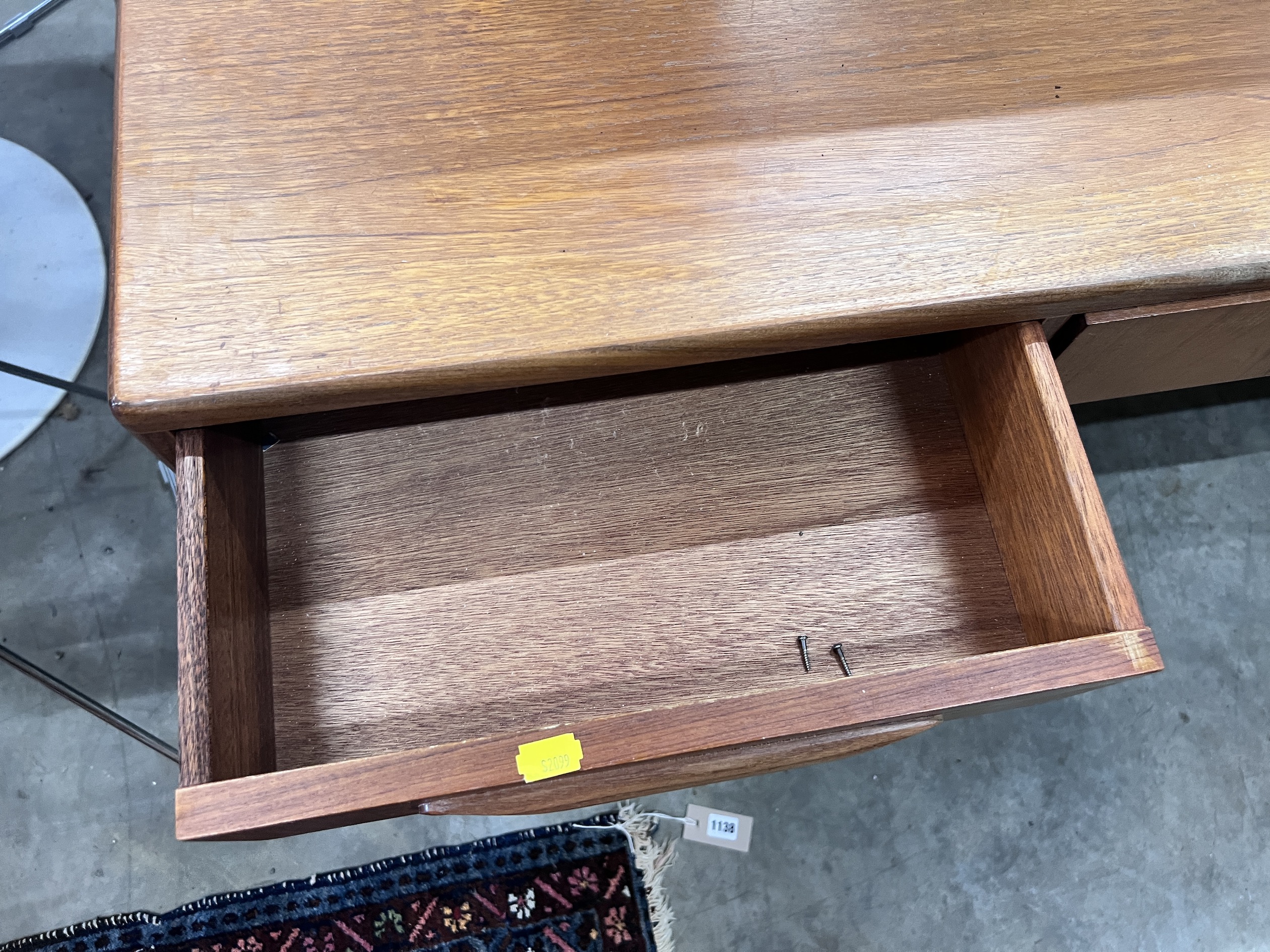 A mid century G-Plan 'Fresco' dressing table, width 137cm, depth 46cm, height 131cm